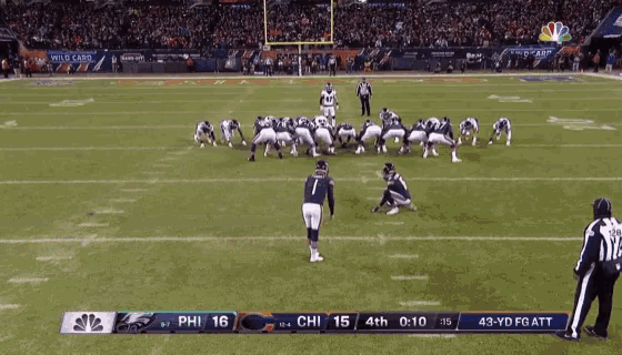 a football game between the eagles and the bears is being shown on nbc