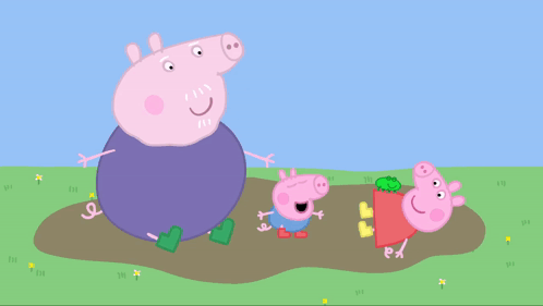Peppa Pig Frogs Worms And Butterflies GIF - Peppa Pig Frogs Worms And Butterflies George Pig GIFs
