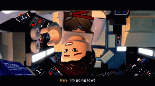 Lego Star Wars Rey GIF - Lego Star Wars Rey Im Going Low GIFs