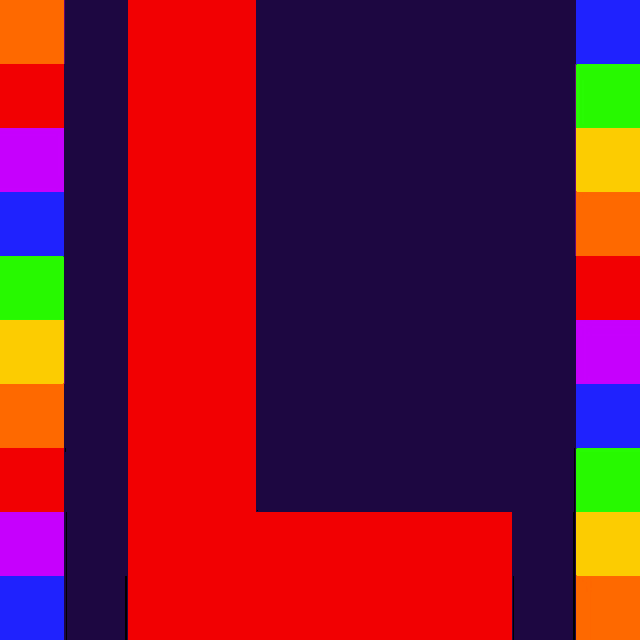 the letter g is surrounded by a rainbow of colors