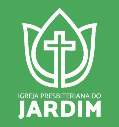 a logo for igreja presbiteriana do jardim with a cross in a flower