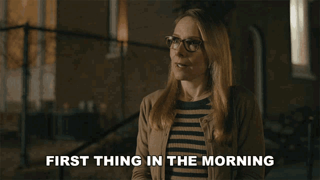 First Thing In The Morning Amy Ryan GIF - First Thing In The Morning Amy Ryan Carol Jensen GIFs