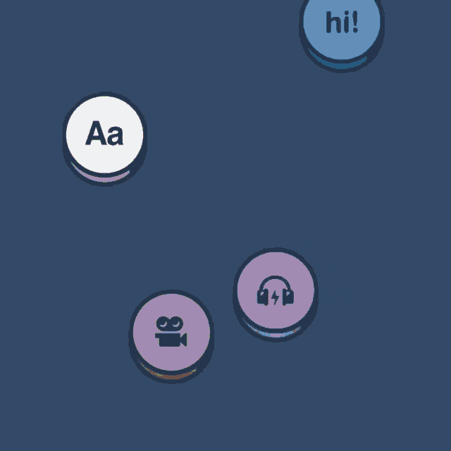 a bunch of circles with one that says gif on it