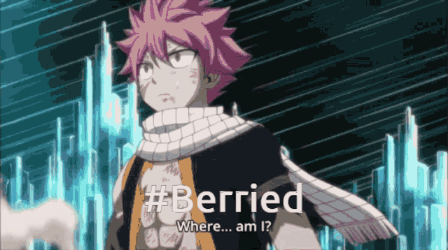 a picture of a person with the words #berried where am i ?
