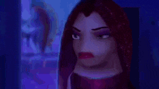 a cartoon character says hey sharkslayer in a dark room