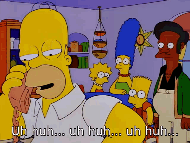 Simpsons Shut Up GIF - Simpsons Shut Up Uh Huh GIFs