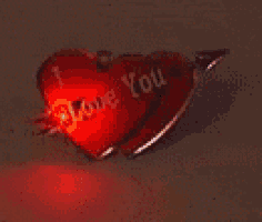 a red heart that says i love you with an arrow through it