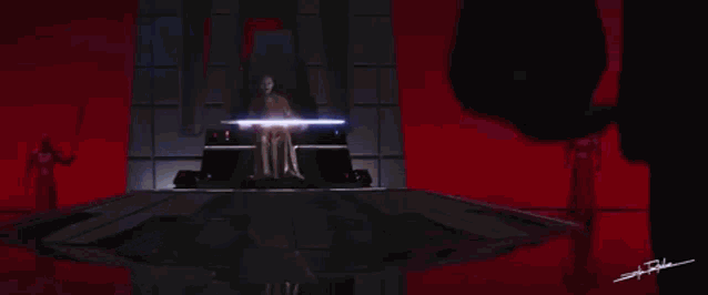 a person holding a light saber with the words that 's the only way i know what you 're meant to be