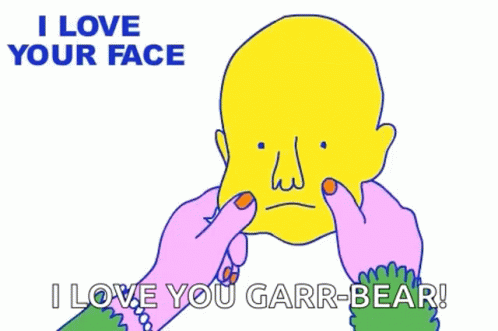 I Love Your Face I Love You Garr Bear GIF - I Love Your Face I Love You Garr Bear GIFs