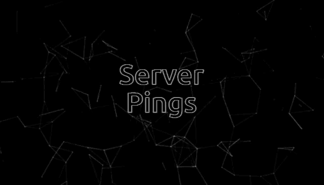 a black background with the words server pings in white letters