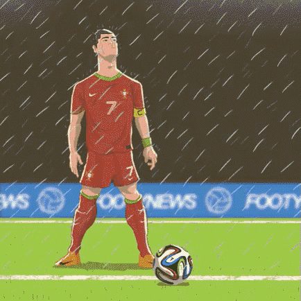 a cartoon of a soccer player with the number 7 on his shirt
