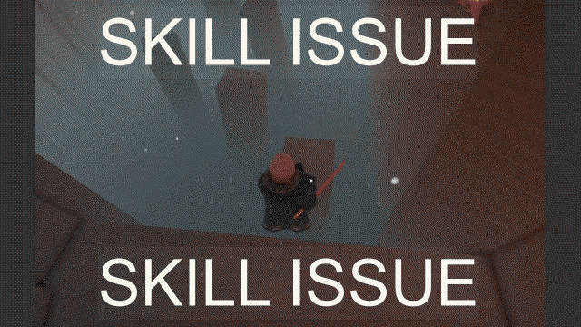 a screenshot of a video game with the words skill issue skill issue
