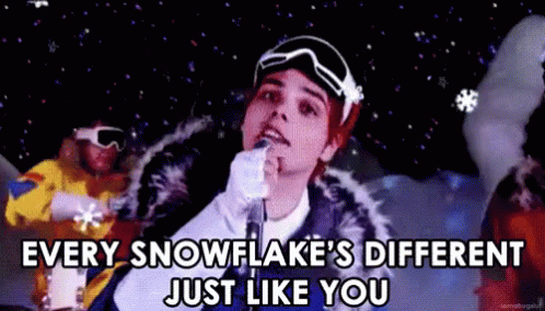 Every Snowflake'S Different, Just Like You. GIF - Just Like You Every Snowflakes Different Snowflake GIFs