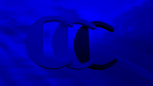 a blue background with the letter cc in the center