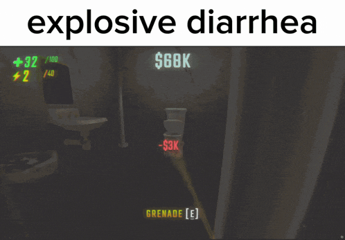 a yellow background with the words explosive diarrhea written on it