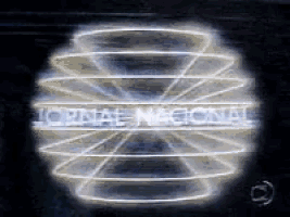a glowing globe with the word jornal nacional on it