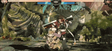 a video game is being played with a character named guilty gear