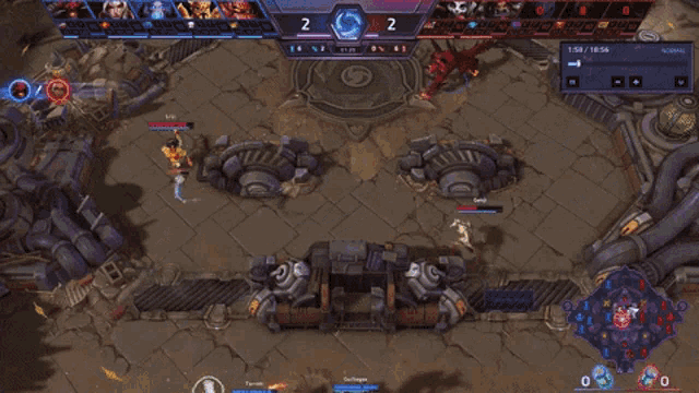 a video game is being played and the score is 3 to 2