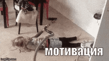мотивация уборка лень пылесос GIF