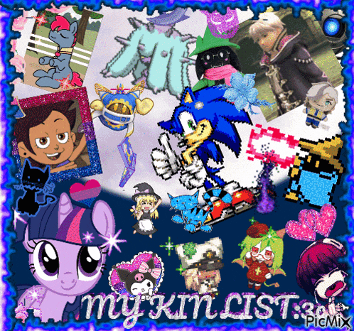 a collage of various cartoon characters including sonic the hedgehog