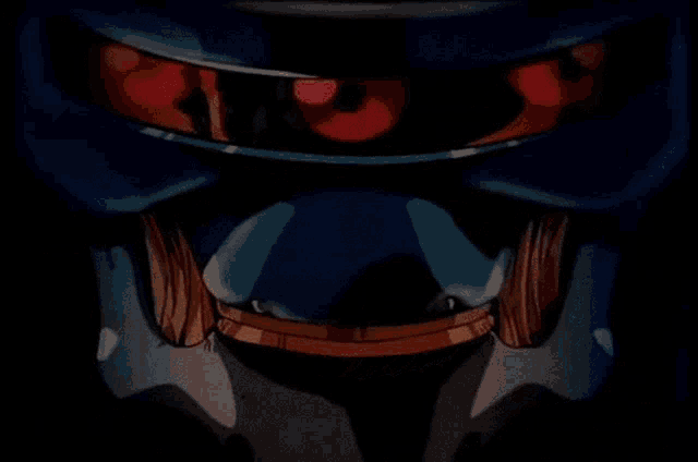 a close up of a robot with its tongue out