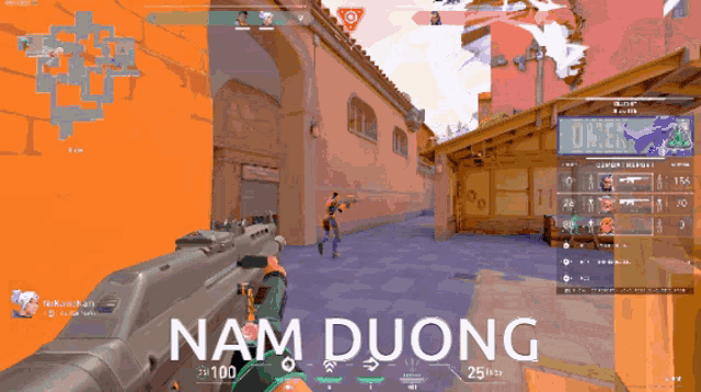 a screenshot of a video game with the name nam duong on the bottom