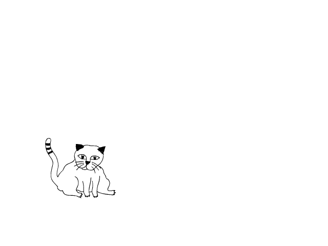 a black and white drawing of a cat laying upside down on a white background .