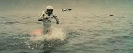 Walking On Water - Interstellar GIF - Interstellar Robot Walking On Water GIFs