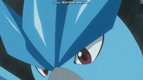 a close up of a blue cartoon character 's eye with the website www.bandicam.com visible