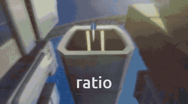 a picture of a building with the word ratio written on it