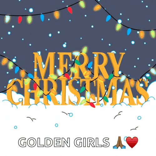 a sign that says merry christmas and golden girls