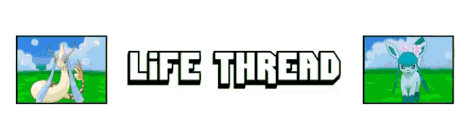 a banner for life thread with a picture of a rabbit