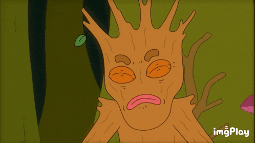 a cartoon drawing of a tree with a sad face and the word imgplay below it