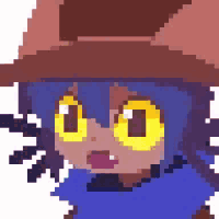 a pixel art of a person wearing a hat and sunglasses