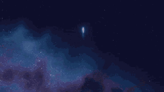 a fireworks display in the night sky