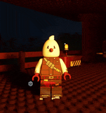 a lego snowman is holding a box that says ' i ' on it