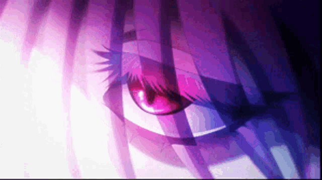a close up of a person 's eye with a pink eye