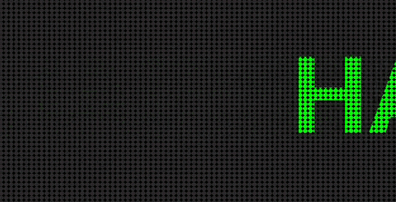 the word harini is written in green on a black background