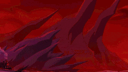 a cartoon character is riding a horse with flames coming out of its mane .