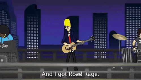a cartoon shows a man playing a guitar and the words hey man why you going so slow
