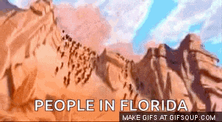 a picture of a mountain with the words people in florida below it
