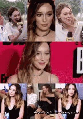 a collage of photos of alycia debnam-carey
