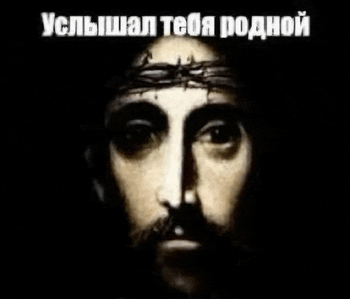 the face of jesus with a crown of thorns on his head .