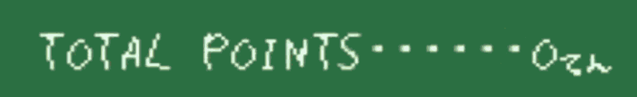 a green background with the words total points