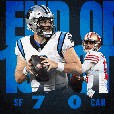 two football players on a blue background with the number 70 on the bottom