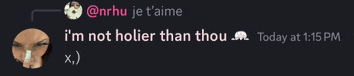 a screenshot of a text message from @nrhu je t'aime