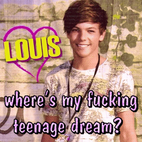 a picture of a young man with the name louis on it