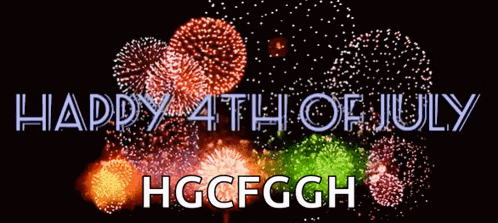 a fireworks display with the words happy 4th of july