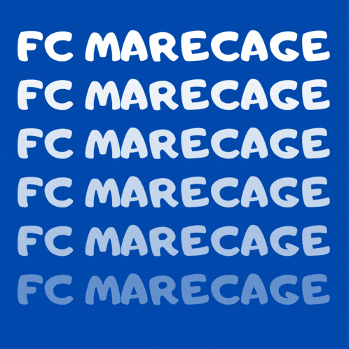 a blue background with the words fc marecage in white letters