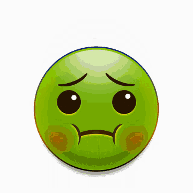 a yellow smiley face with green liquid pouring out of it